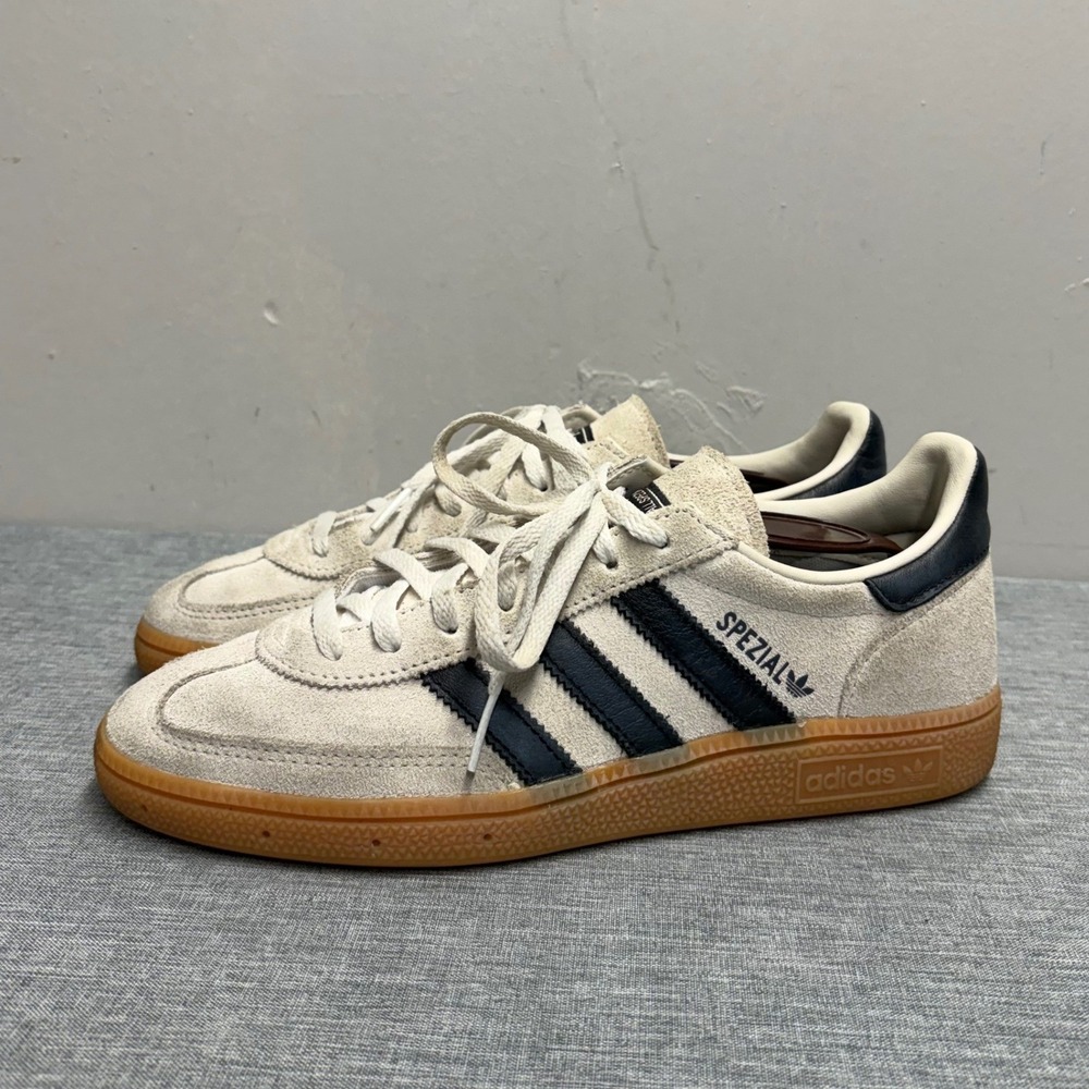 Adidas Handball Spezial Women 8 Cream Navy IF6562 Suede Gum Sole Y2K Sneaker